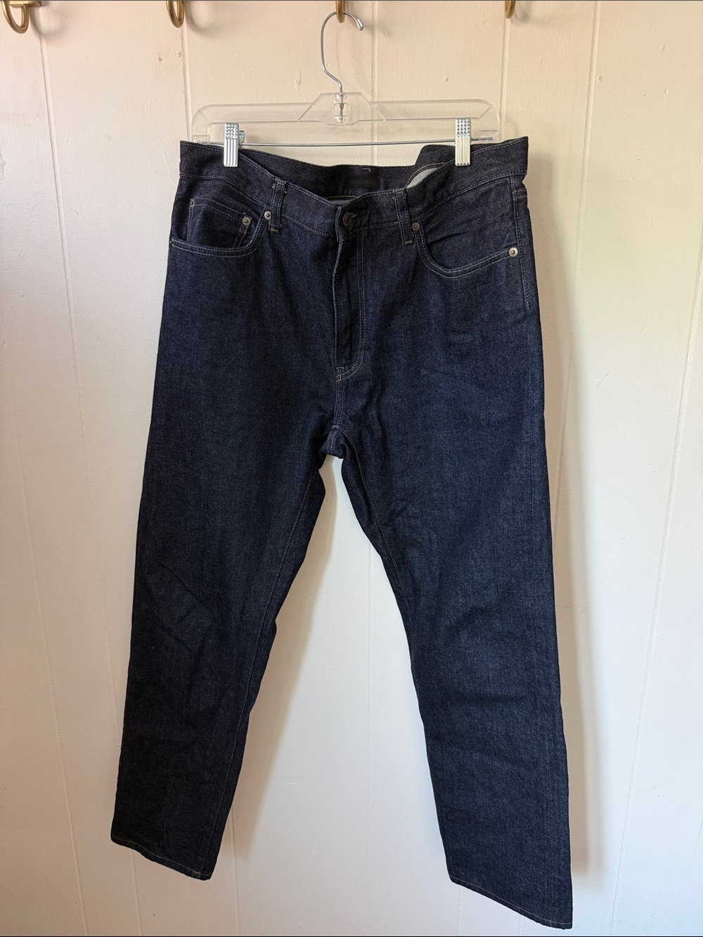 Men's Uniqlo Dark Indigo Straight-Leg Jeans